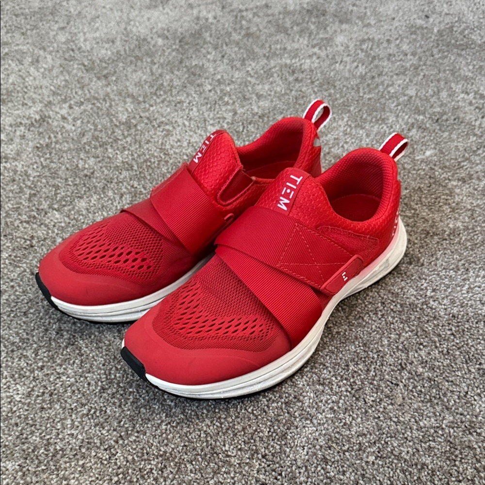 TIEM Red Womens Cycle Shoes with SPD Cleats